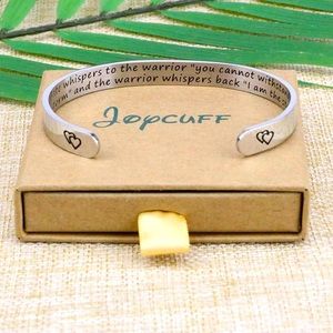 JoycuFF Inspirational Bracelet Hidden Message Mantra Cuff Stainless Steel